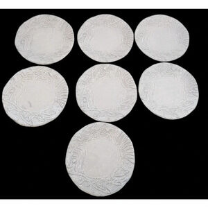 Adriano Tolomei Fortunata Arte Fish Plates Set of 7 NEW Made in Italy Ceramics